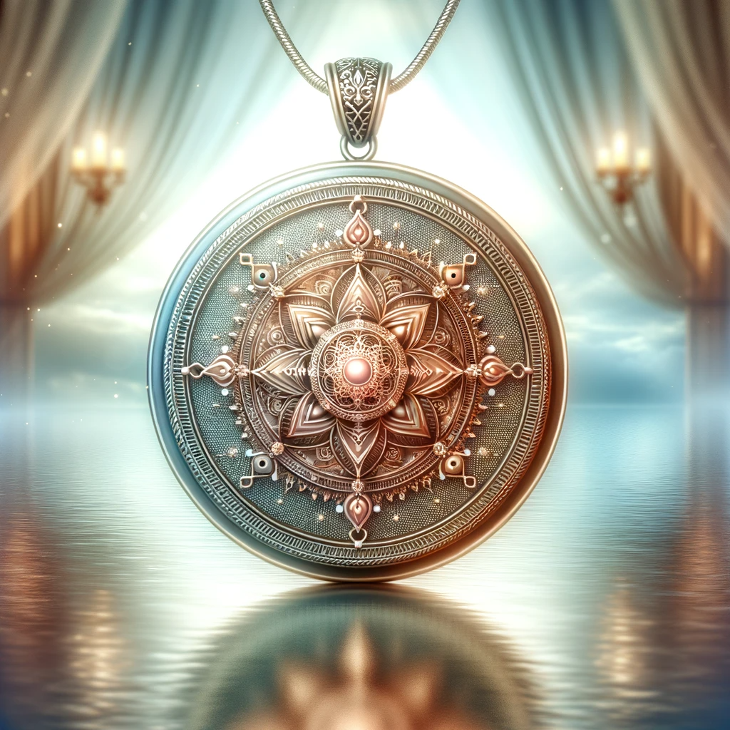 ·E 2023 11 21 03.59.30   A beautiful and serene image of a sacred pendant, symbolizing spiritual connection and inner peace. The pendant should be depicted in a tranquil setti.png