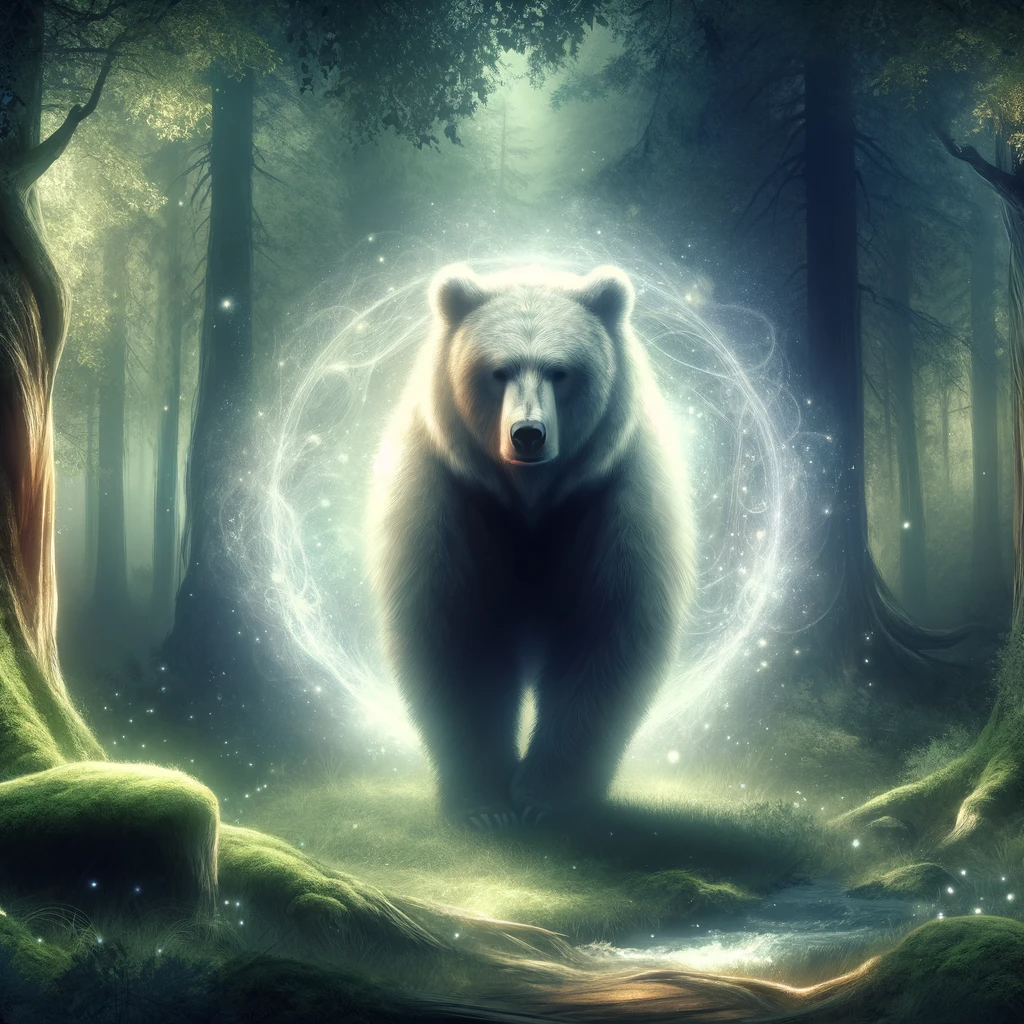 ·E 2023 11 24 05.09.40   A serene and powerful illustration of a bear in a forest environment, embodying strength and leadership. The bear should be depicted in a stance that .png