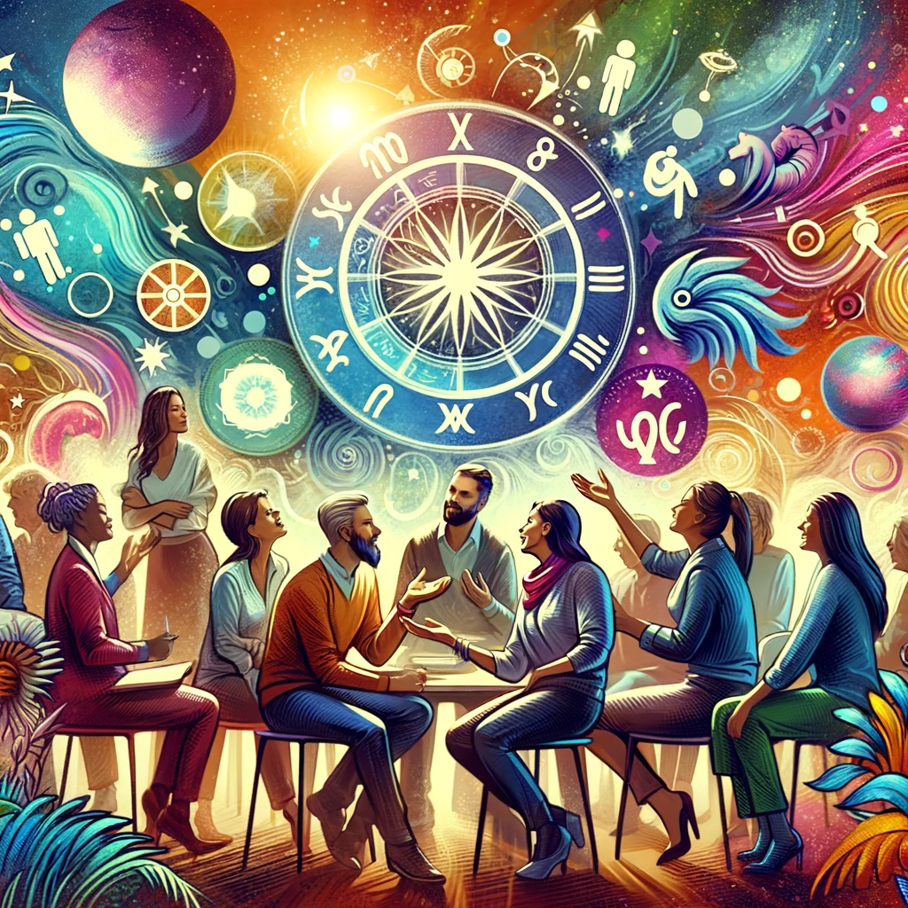 ·E 2023 11 25 15.19.16   A vibrant and engaging image of a community gathering, where people are sharing their astrological experiences and insights. The scene should depict a.png