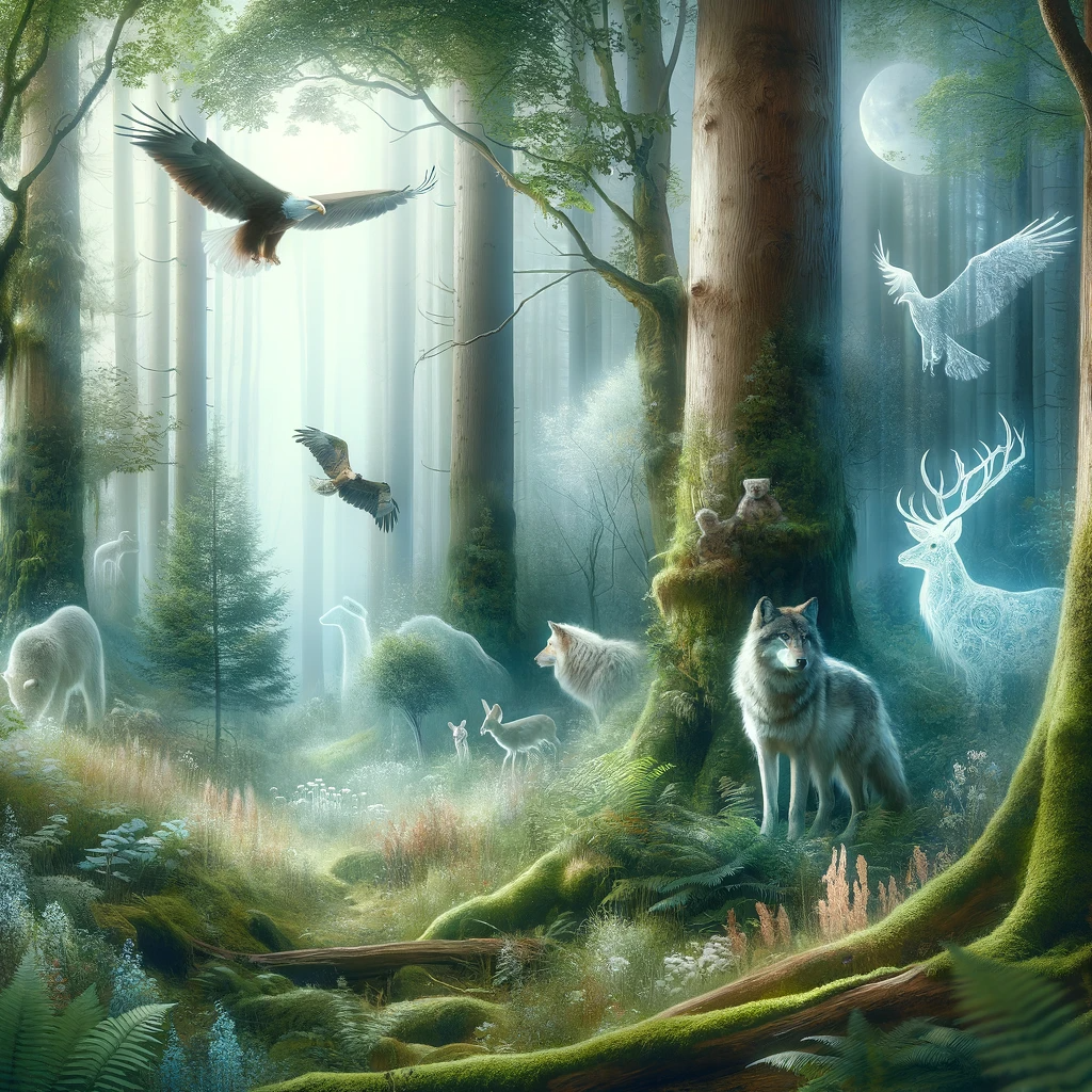 ·E 2023 11 21 04.53.48   A serene and mystical forest scene, with a variety of animals hidden among the trees and foliage, conveying a sense of mystery and connection with nat.png