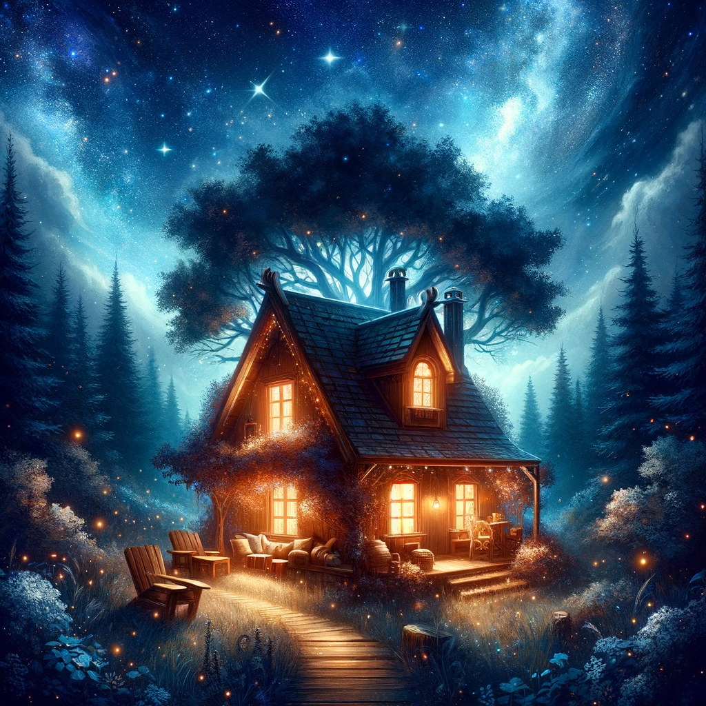 ·E 2023 11 25 15.23.28   A serene and enchanting image representing the 4th House in astrology, the House of Home and Family. The scene should feature a cozy, illuminated cott.png