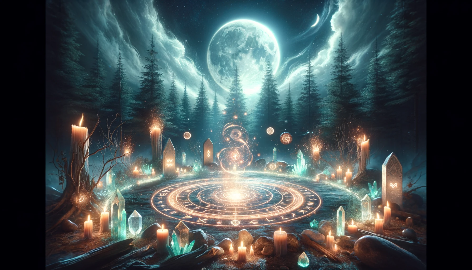 ·E 2023 12 09 06.44.29   A mystical and enchanting featured blog image for an article about creating a protective circle in spellwork. The image should depict an ethereal, moo.png