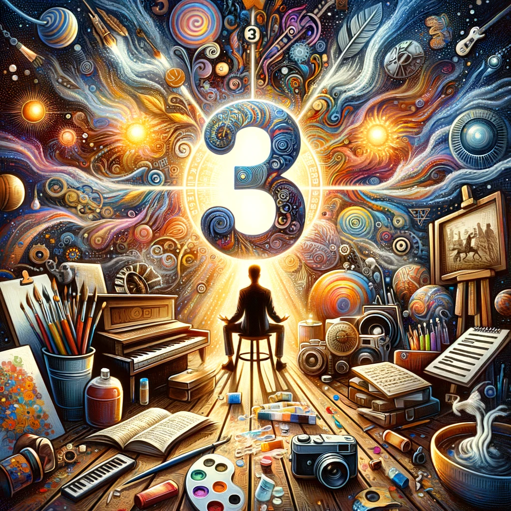 ·E 2023 12 13 06.19.15   A captivating image depicting the essence of Life Path Number 3 in numerology, emphasizing creativity and communication. The scene should be lively an.png