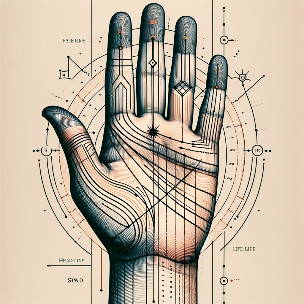 ·E 2024 01 01 18.38.03   An image for an article titled 'Palmistry and Fate', showcasing the relationship between different lines in destiny readings. The image should feature.png