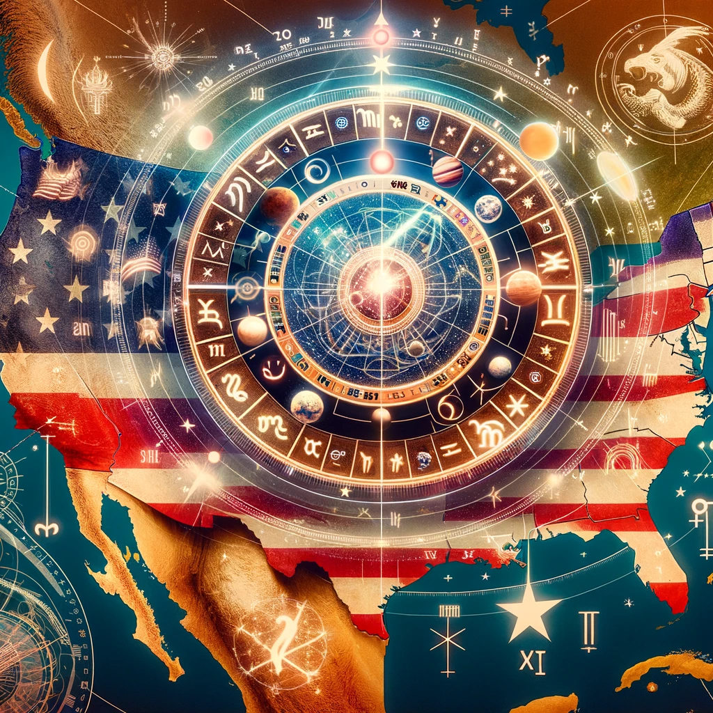 ·E 2024 01 06 16.12.18   A symbolic image of an astrological chart overlaid on a map of the United States, representing the 2024 presidential election predictions through astr.png