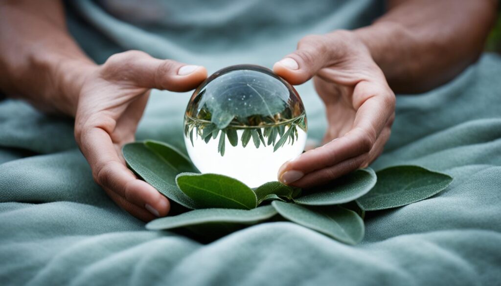 Crystal ball cleansing