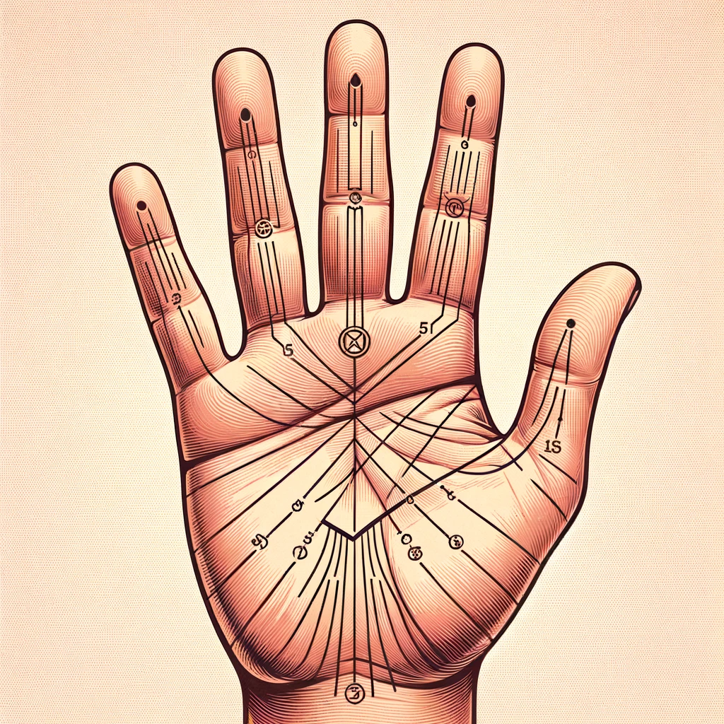 ·E 2024 01 01 17.54.55   An image for an article about 'Palmistry and Love', illustrating the relationship lines, also known as marriage lines. The image should depict a hand .png