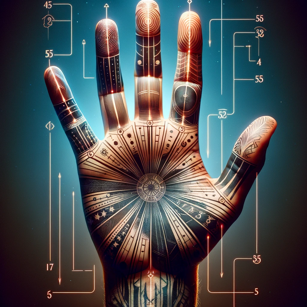 ·E 2024 01 01 18.01.35   An image for an article titled 'Palmistry and Health', showcasing the significance of finger lengths and shapes in health readings. The image should f.png