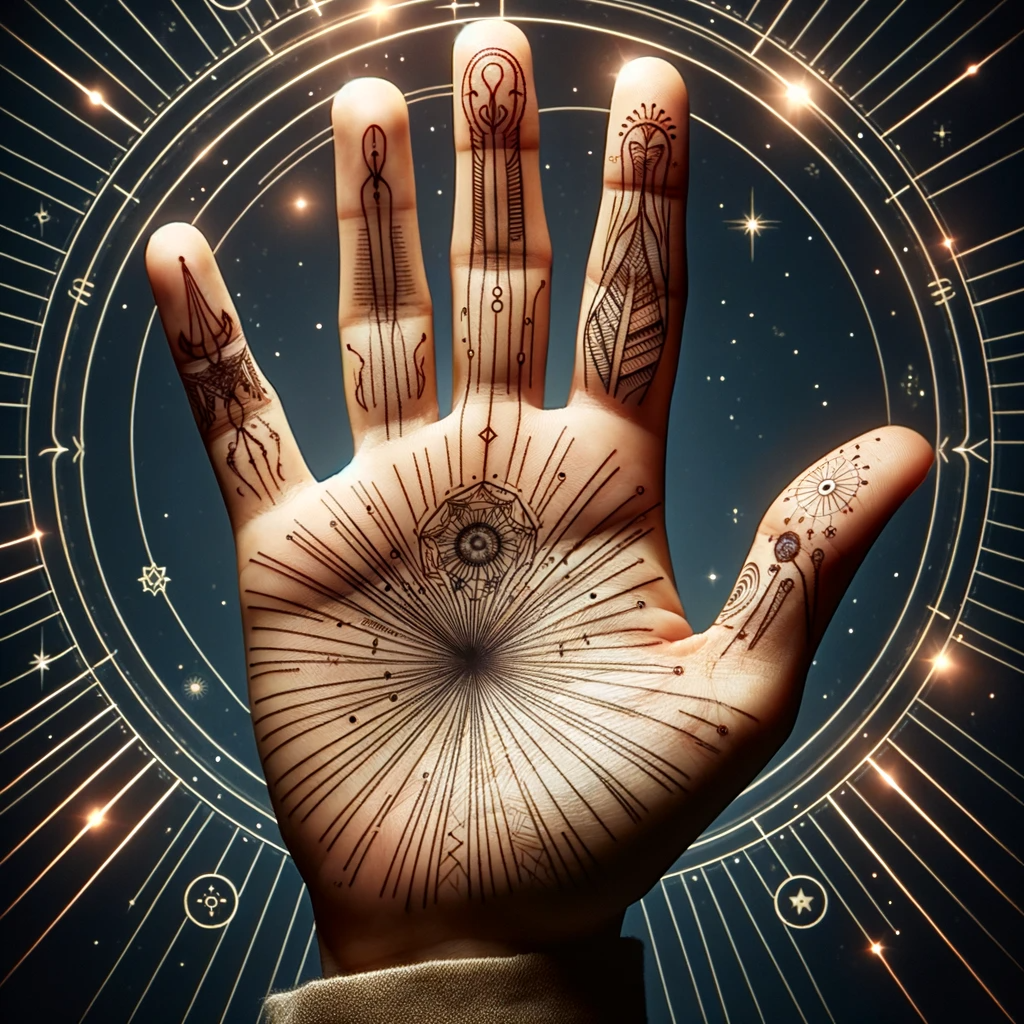 ·E 2024 01 01 18.01.40   A featured image for an article titled 'Palmistry and Health_ How Your Hands Reflect Your Well being', showcasing a hand with distinct features such a.png