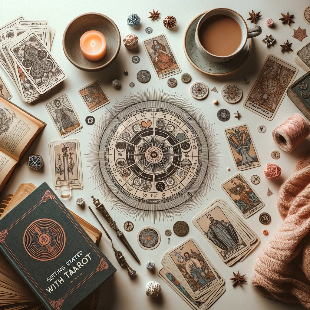 ·E 2024 01 04 00.03.55   A featured image for an article titled 'Getting Started with Tarot_ A Beginner's Guide to Reading the Cards', showcasing a welcoming and beginner frie.png