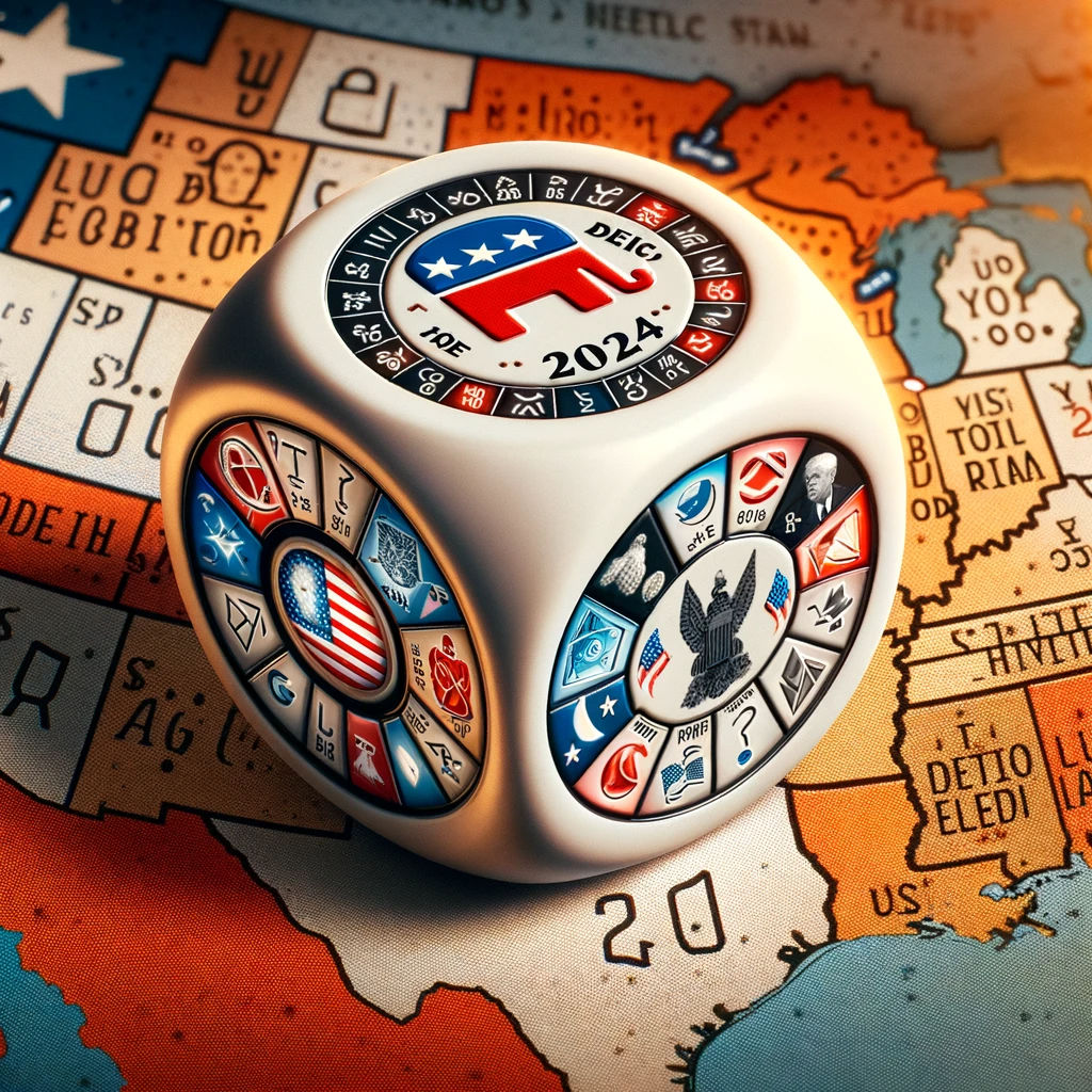 ·E 2024 01 06 16.12.37   A symbolic image showcasing astrological dice with the symbols of presidential candidates and key astrological aspects for the 2024 election. The dice.png