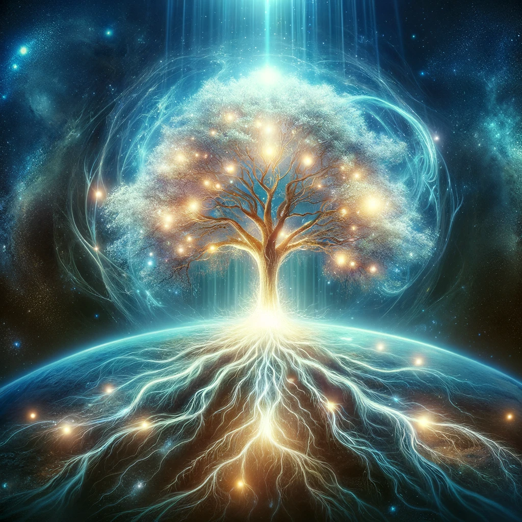 ·E 2024 01 22 18.57.38   A mystical image of a tree with its branches and roots glowing in radiant light, symbolizing divine consciousness. The tree stands at the center of a .png